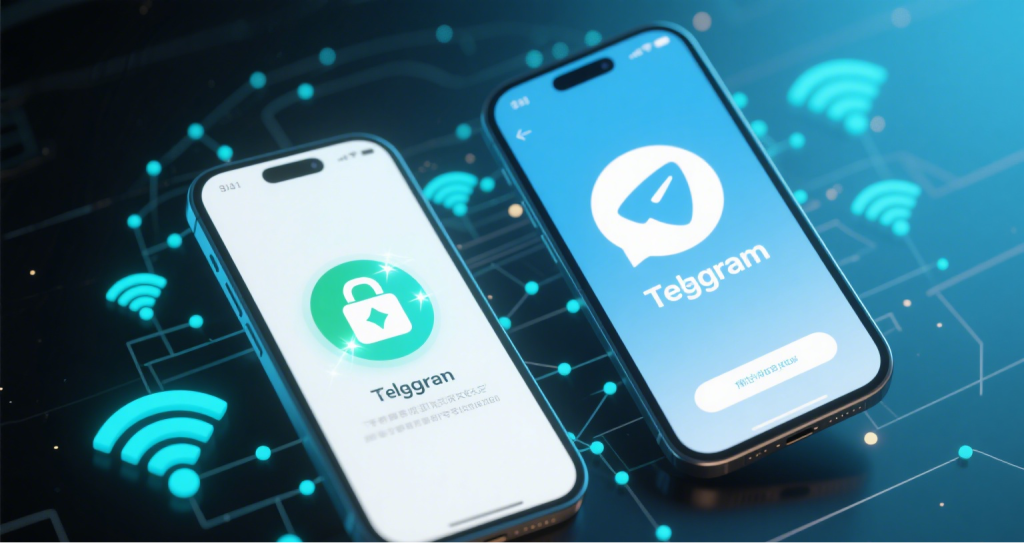 Two Apple phones are logging into Telegram繁体中文 version