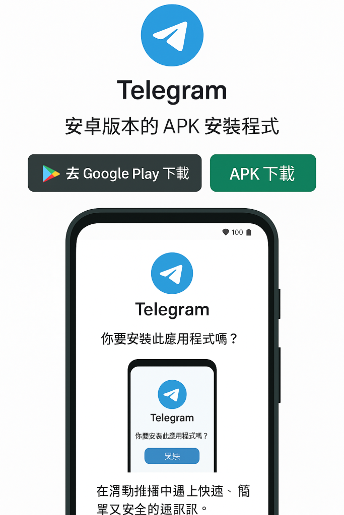 Telegram香港 Official TG繁体中文 Android version Download Page Display