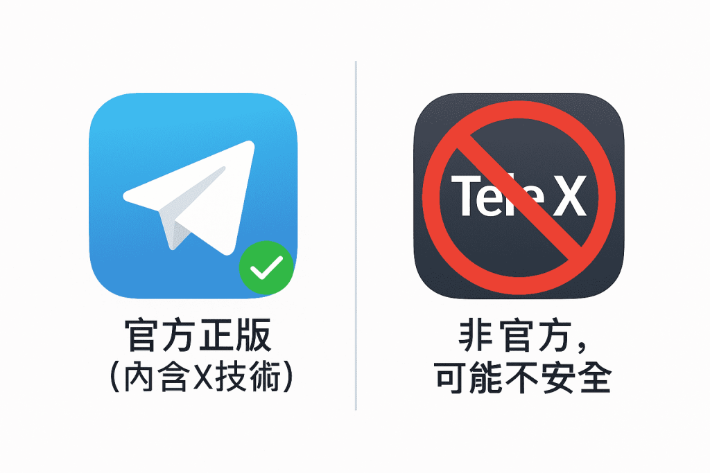 一張象徵選擇的岔路圖，一條路通往代表「穩定」的標準版 Telegram，另一條路通往代表「速度」的 Telegram X，幫助使用者做出抉擇。