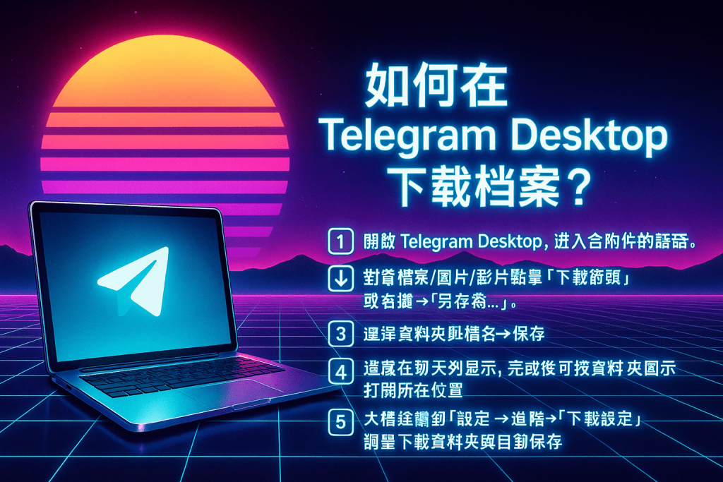 如何在Telegram Desktop下載檔案？